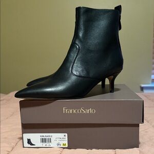 Franco Sarto Elegant Black Leather Boots